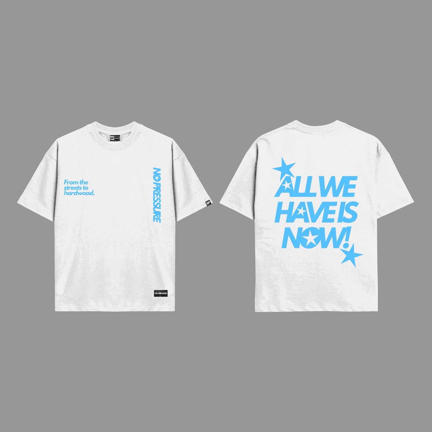 All We Have Is Now - White and Light Blue