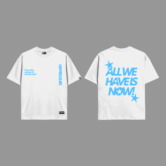 All We Have Is Now - White and Light Blue